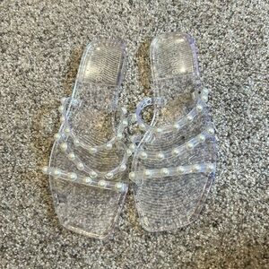 Kensie Pearl Clear Jelly Sandal 10